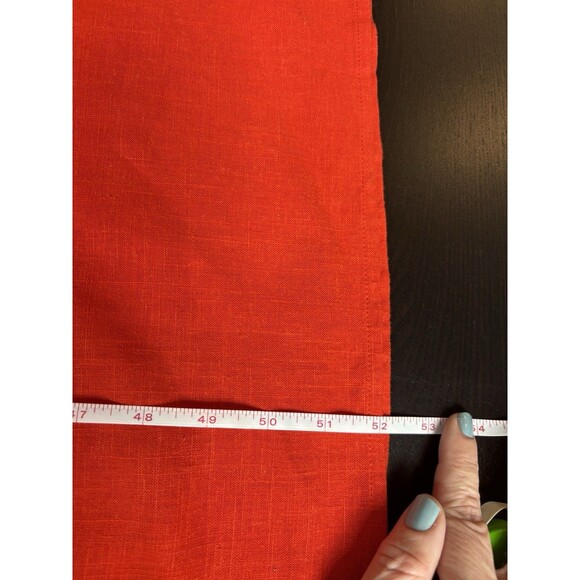 Mister Zimi Margot Maxi Dress Bright Red Purple Rhubarb Rick Rack Trim 8 Linen - Picture 9 of 11